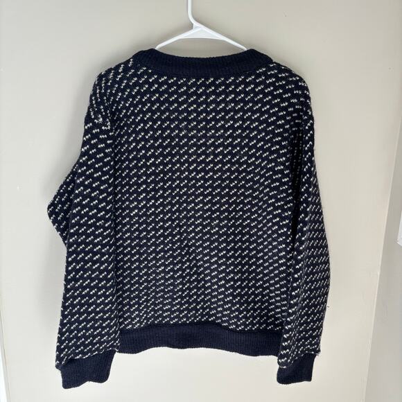 VTG L.L. Bean Women's Birdseye Nordic Fisherman Sweater Made in Norway Size M - Picture 7 of 7